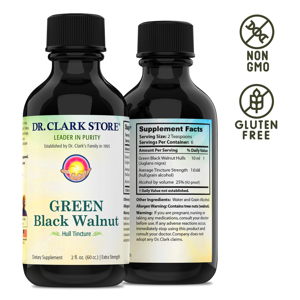 Original Green Black Walnut Hull Tincture (Extra Strength) by Dr. Hulda Clark (2 Fl Oz (Pack of 1))