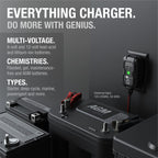 NOCO GENIUS1 1A 6/12V Smart Battery Charger, Trickle Charger & Maintainer