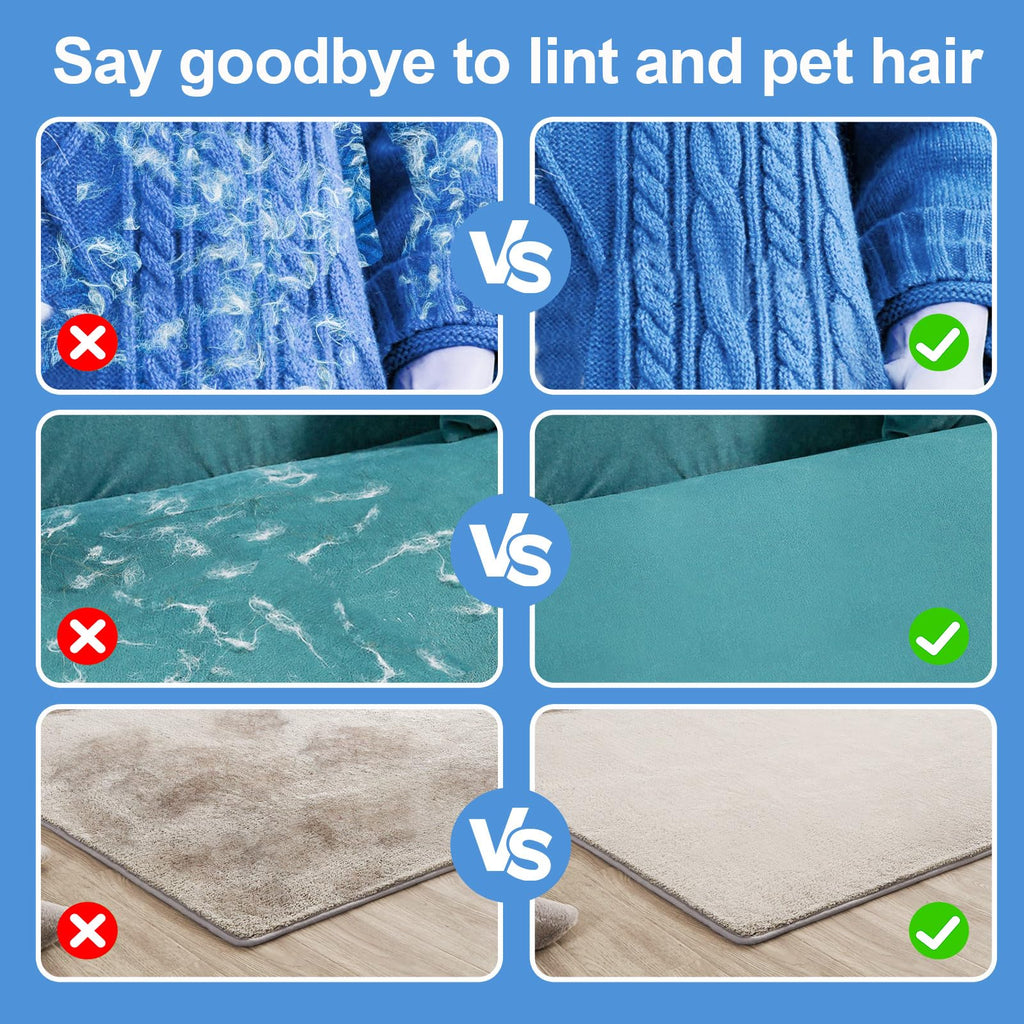 Pet Hair Removal Glove Cat & Dog, Electrostatic Reusable Hair Remover Tool