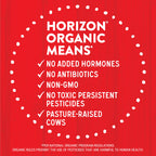 Horizon Organic Shelf Stable Whole Milk Boxes, Pack of 18-8g Protein per Serving