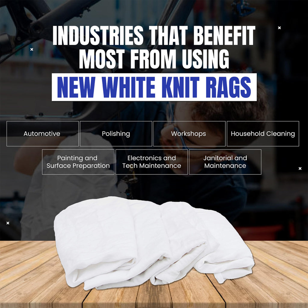 SupremePlus Premium White T-Shirt Cleaning Rags (4 lbs. Bag - Pack of 6) – White Cotton Rags for Cleaning, Staining, Painting, Oil, Grease & Dust Removal – Shop Rags Bulk for Multipurpose use