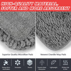 HOMTOYOU Dust Mop for Hardwood Floors: Microfiber Spray Mop for Cleaning