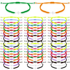 Junkin 50 Pcs Cross Bracelet Bulk Christian Gift,Bright Color