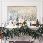 Christmas Decorations Indoor, 5 Lighted Ceramic Christmas Village Houses