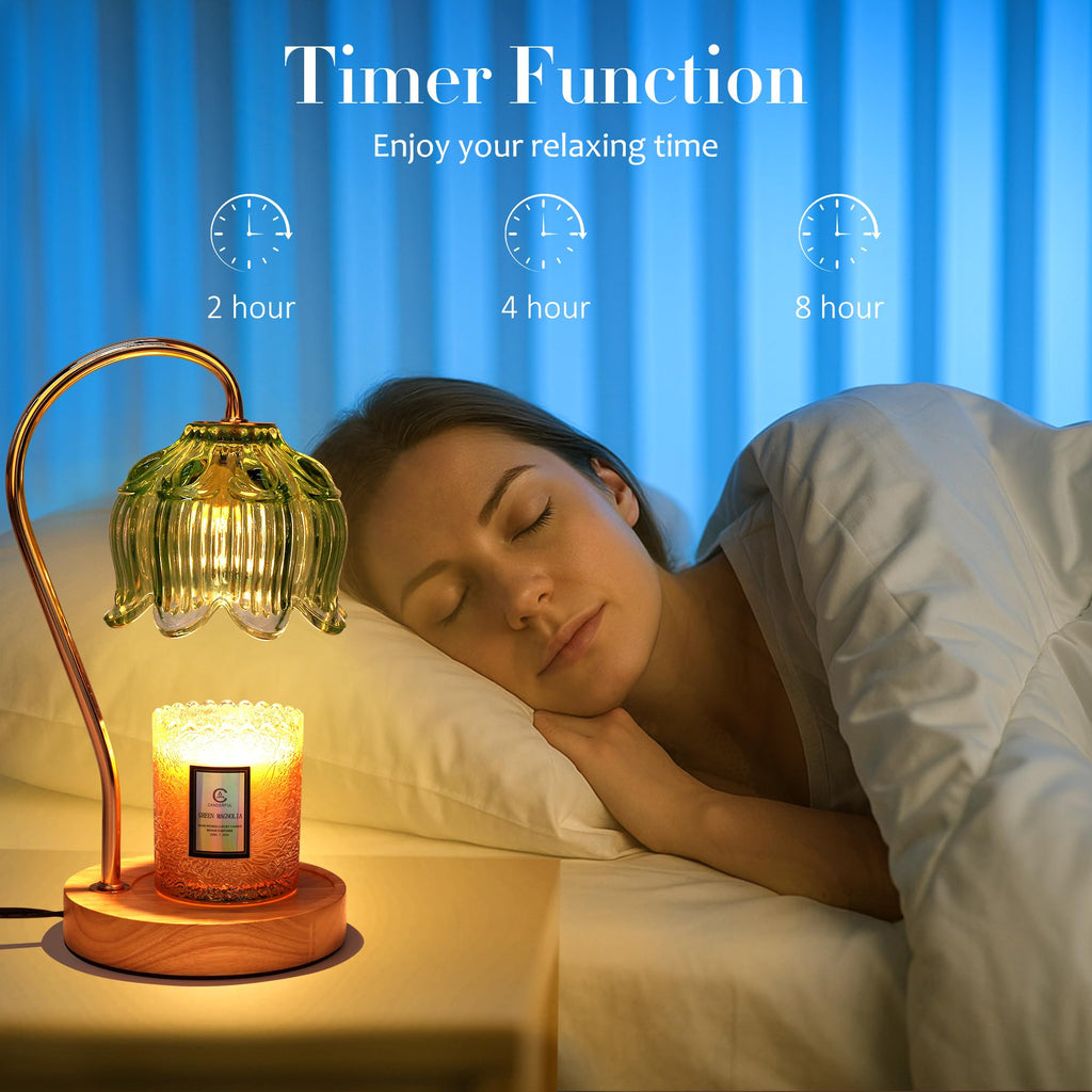 Merrtody Flower Candle Warmer Lamp with Timer & Dimmer