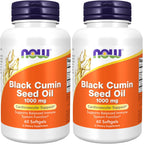 NOW Foods Supplements,Black Cumin Seed Oil,1,000 mg,Cardiovascular Support*,60 Softgels,(Pack of 2)