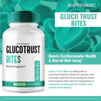 Gluco Trust Bites Capsules, Official Gluco Trust Bites Blood Support Supplement Pills, Maximum Strength, Natural Healthy Circulation & Stable Levels, Advanced Formula Reviews (2 Pack)
