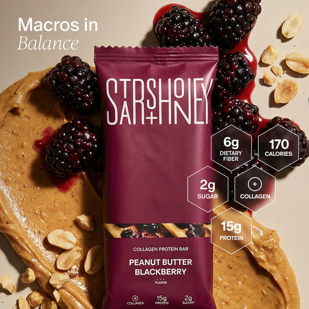 Stars + Honey Protein Bars, Peanut Butter Blackberry, 15g Protein, 2g Sugar, with Collagen Peptides, Dairy Free, Soy & Gluten Free Snacks, Keto Friendly, No Seed Oils or Sugar Alcohols, 10 Pack