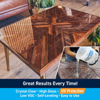 TotalBoat Table Top Epoxy Resin Kit - 2 Quart Kit Size Crystal Clear Formula with High-Gloss Finish & UV-Resistance - Easy 1:1 Ratio for Bar and Counter Coating, Woodworking, and Resin Art Casting