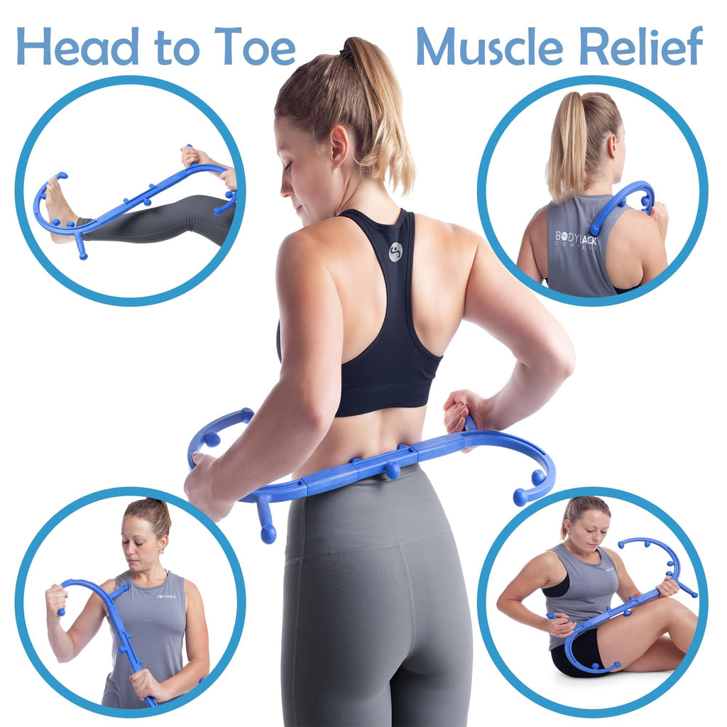 Body Back Buddy Classic USA Made FSA Eligible Handheld Full Body Massage Cane Trigger Point Massage Tool for Deep Tissue Pain Relief - Dual Massage Hooks for Back, Shoulder, Neck. Manual Back Massager
