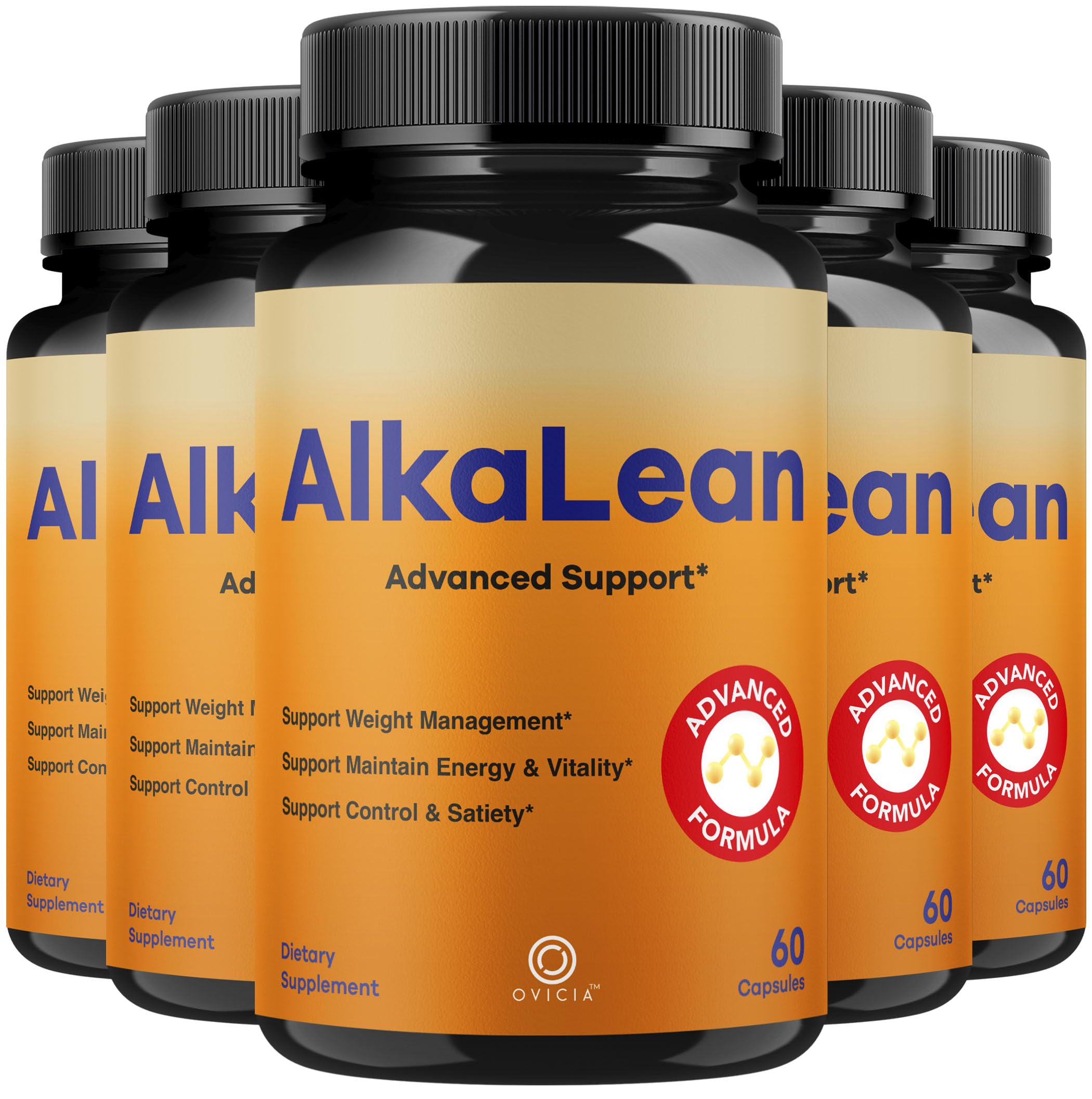 (5 Pack) Alkalean Capsules - Official Alkalean Pills Advanced Premium Support for Maximum Strength with All Natural Ingredients Vitamins for Overall Health & Wellness, 300 Capsules for 5 Months