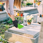 Mixweer 8 Pcs Headstone Cleaner Kit for Grave Cemetery Cleaning Granite and Stone Daily Cleaner Includes Spray Cloth Bristle Crevice Brush Scrub Brush Cleaning Sponge Disposable Gloves Plastic Scraper