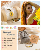 Tarsus Sunflower Gifts for Women, Sunflower Bracelets Jewelry Teen Gifts
