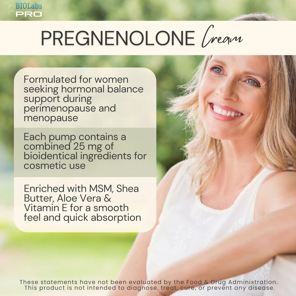 BIOLABS PRO Pregnenolone, All Natural Bioidentical Pregnenolone, 2.5% Maximum Strength, Two-Month Supply (Unscented - 3oz)