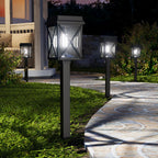 XMCOSY+ Solar Lights Outdoor Waterproof, 6 Pack Adjustable Brightness Solar Pathway Lights, 3-in-1 Landscape Light for Yard Backyard Driveway Walkway Landscape Path (Warm/Cool White)
