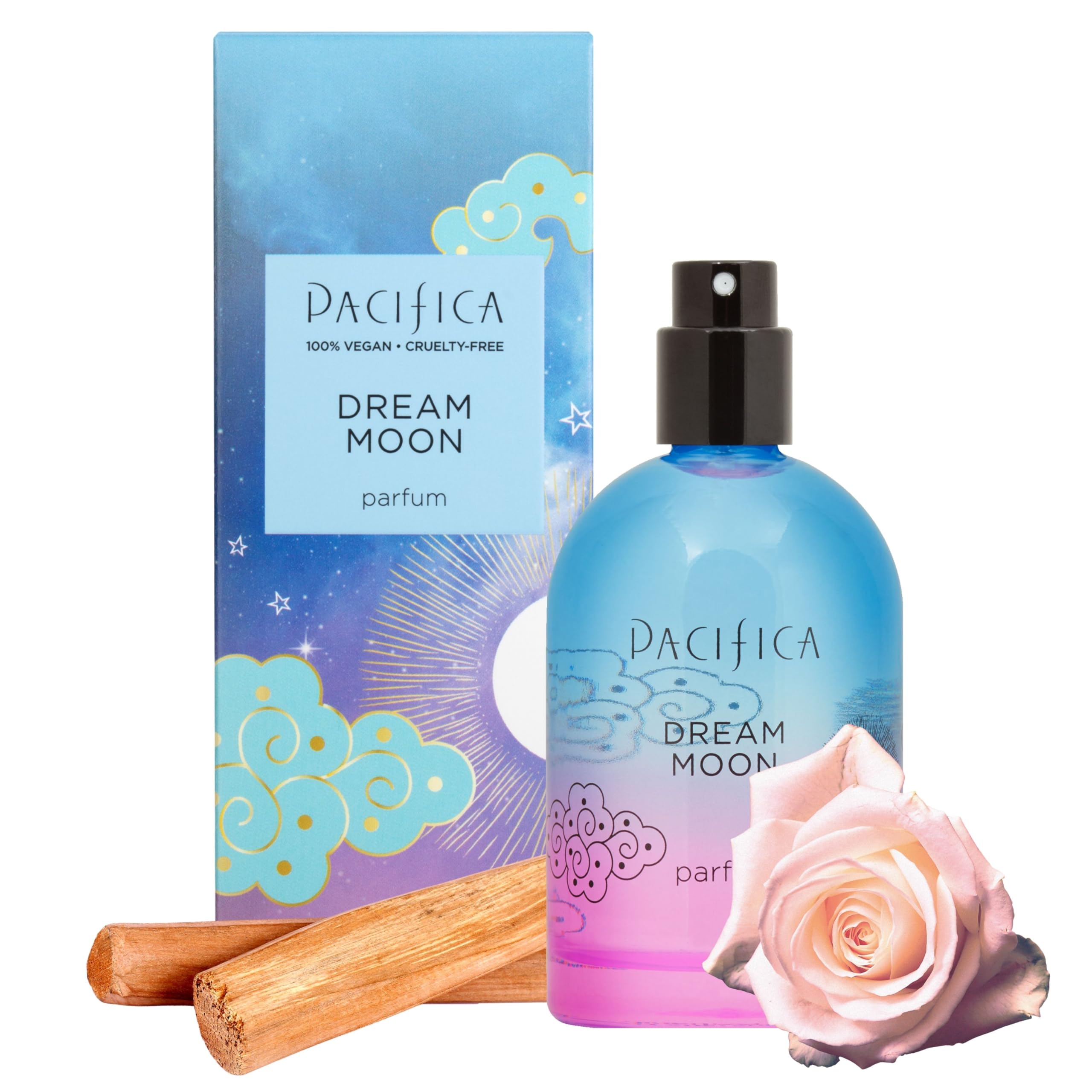 Pacifica Dream Moon Spray Perfume 2 fl oz ��� Bergamot, Pink Rose, Vanilla, Sandalwood & Patchouli ��� Clean, Vegan & Cruelty-Free Natural Perfume