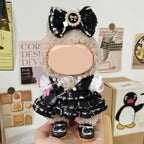 6 Set 17cm Doll Clothes, Clothes for Dolls Outfit, Accessories for 17cm Dolls Clothes T-Shirt + Dress + Bow + Handbag + Necklace + Shoes, No Doll (Elegant Set)