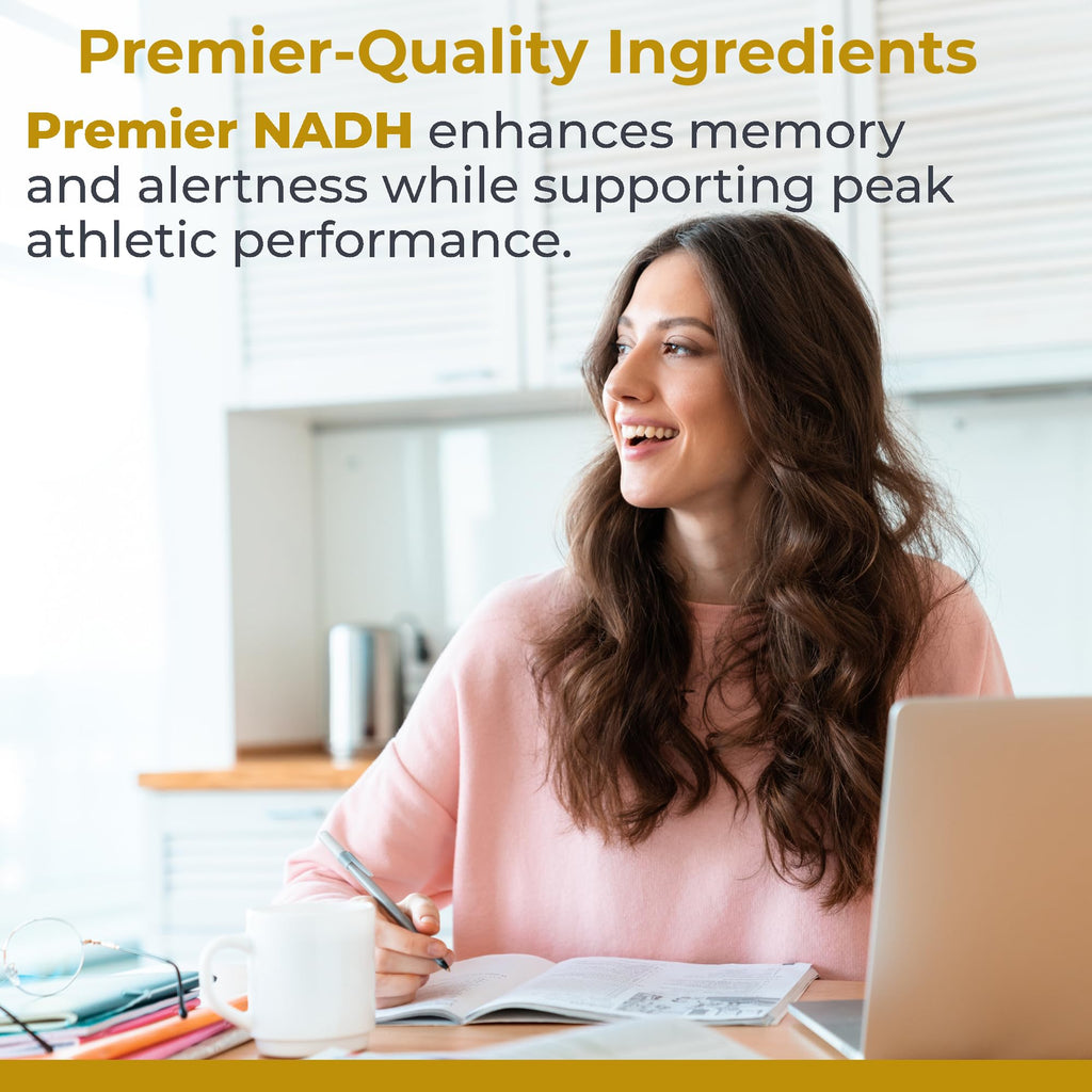 Premier Research Labs NADH - NADH Supplement, NAD Supplement for Men & Women, Nicotinamide Adenine Dinucleotide, Cell Regenerator, Respiratory Support - 30 Vegetarian Capsules