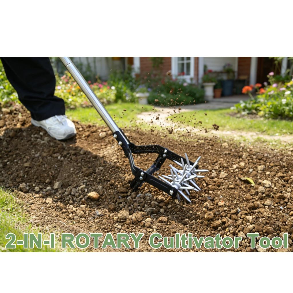 YEELOR 2‑in‑1 Rotary Cultivator for Tilling and Weeding