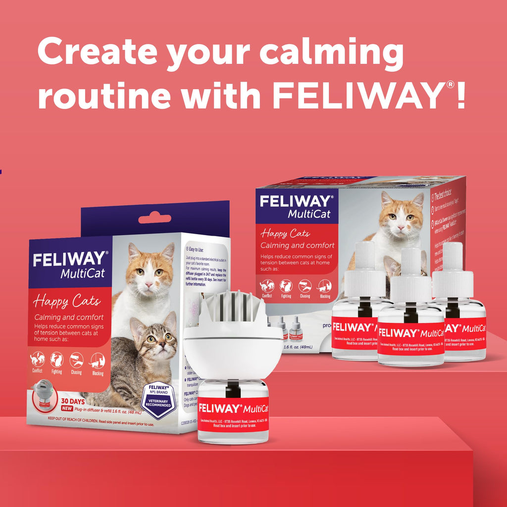 FELIWAY MultiCat Cat Calming Pheromone Diffuser Refill - 1 Pack