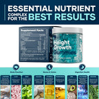Height Growth Gummies Multivitamins, Natural Height Increase Supplement with Calcium, Zinc, K2 D3, Magnesium, Bone Strength Density Support, Grow Taller Gummies for Adults, Kids, Bone Support Complex