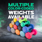 Yes4All 5 lbs Dumbbells Neoprene with Non Slip Grip ��� Great for Total Body Workout ��� Total Weight: 10 lbs (Set of 2)
