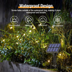 btfarm 4 Pack Solar String Lights Outdoor - Total 132FT 320LED Solar Fairy Lights Outside Waterproof 8 Modes, Copper Wire Solar Powered Twinkle Light for Garden Tree Christmas Wedding Party,Warm White