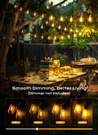 Brightown Outdoor String Lights Patio Lights 100FT ST38 Waterproof Dimmable
