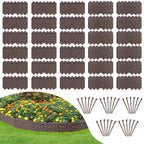 30 Pack (30FT) Weaving Flower Bed Garden Edging Borders, Landscaping Edging