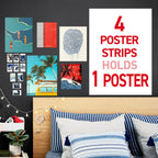 Command Poster Strips, 256 Strips Damage-Free Poster Hangers, No Tools Requried, Great for Home, Room, Wall, Office, and Dorm Decor, White Adhesive
