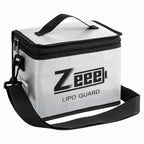 Zeee Fireproof Explosionproof Large Capacity Battery Storage Guard Pouch for Lipo Charge & Storage (8.46 x 6.5 x 5.71 in)