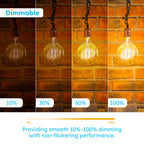 GvvooHome E12 G16.5 Candelabra Bulb, G16.5 Round Small Globe LED Bulb 2700K Warm White, Dimmable 4W 40W Equivalent, 400LM 90+CRI, Globe Light Bulbs Ideal for Ceiling Fans & Chandeliers, 6 Pack