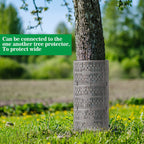Boao 15 Pieces Plastic Tree Trunk Protector Trees Guard Bark Plant Protectors Locking Tree Guard with 100 Pieces Zip Ties for Protecting Trees from Trimmers and Small Animals(Grey)