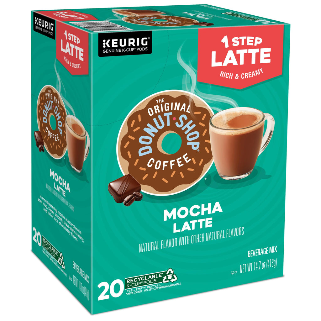 The Original Donut Shop Mocha One-Step Latte, K-Cup Pods, 20 Count
