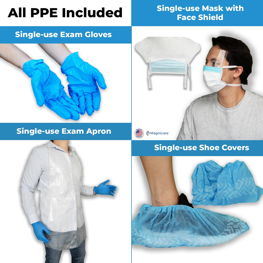 Magnicare First Response Spill Kit - Be OSHA Compliant | Bloodborne Pathogen & Vomit Cleanup Kit: Comprehensive Spill Response for Bodily Fluids, Ideal for Schools, Restaurants, clinics (10pack)