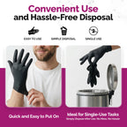 GripProtect Precise Black Nitrile Gloves 4 Mil, Chemical Resistant Gloves