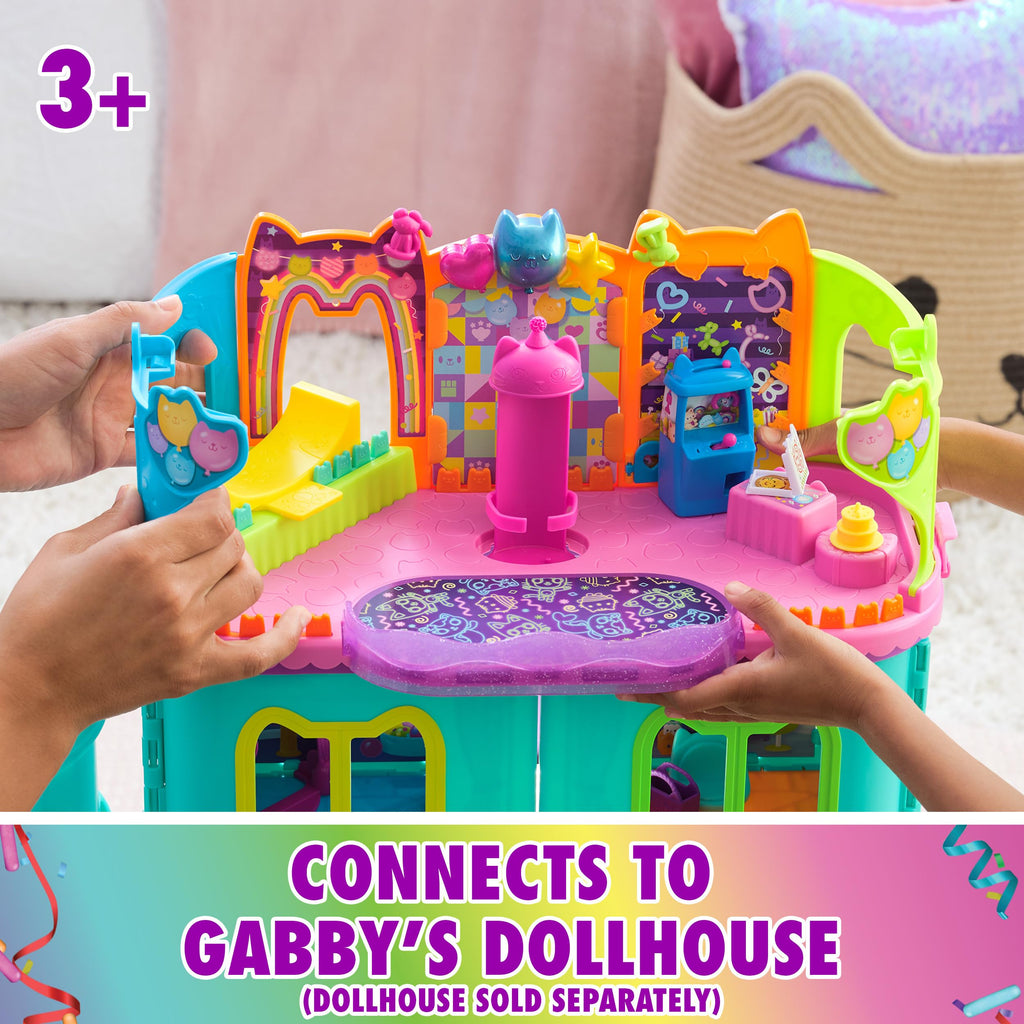 Gabby's Dollhouse, Party Room Playset with Exclusive Toy Figures, Dollhouse Furniture, Accessories & Fidget Play, Kids Toys for Girls and Boys Ages 3+