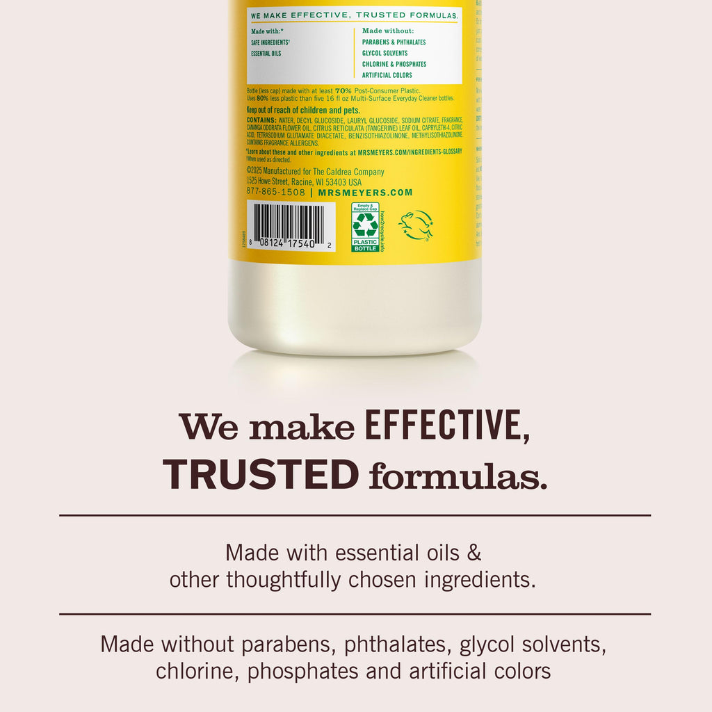 MRS. MEYER'S CLEAN DAY Multi-Surface Everyday Concentrate, Honeysuckle Scent, 32 Fl Oz Bottle - 2 Pack