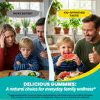 Zeolite Kids Detox Gummies,Zeolite Detox for Kids & Adults,9-in-1 All in One Daily Kids Supplement with Zeolite,Elderberry,Omega-3,Magnesium,Vitamin,Milk Thistle,Zinc,B12,Sugar Free 60 Gummies