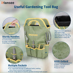iHansee Green Garden Tools Set 12-Piece, Gardening Gifts for Women Men