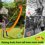 UQM 12.8FT Fruit Picker Pole Adjustable with Basket Harvest Bag