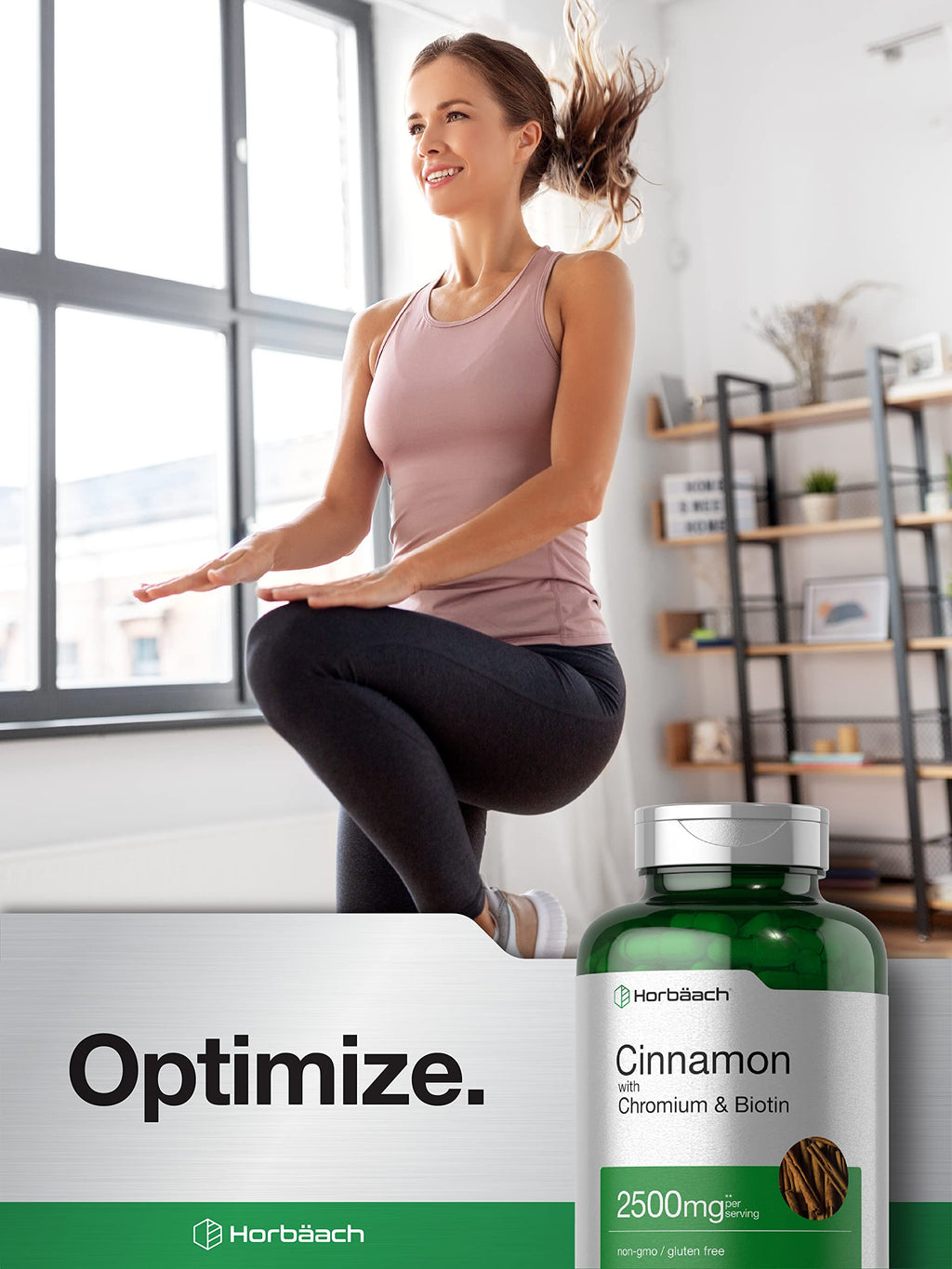 Horbäach Cinnamon with Chromium & Biotin | 250 Capsules | Herb Extract Supplement | Vegetarian, Non-GMO, Gluten Free Extract Supplement