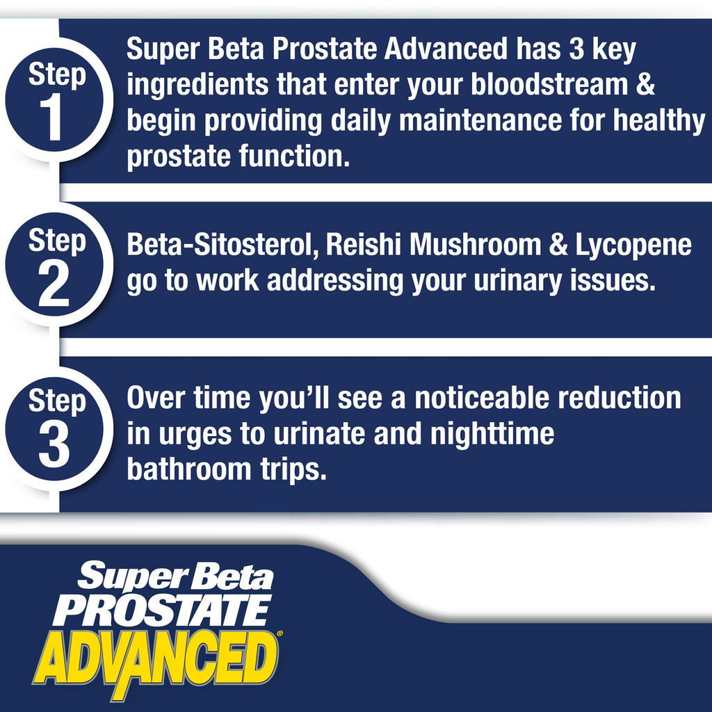 SUPER BETA PROSTATE Advanced Chewables - Prostate Support Supplement for Men's Health (60 Chews, 1-Bottle)