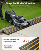 VEVOR Car Driveway Rubber Curb Ramp, 1 Pack 4FT Long Heavy Duty Low Profile Slope Ramps, 2.6’’ Rise, 33069 lbs Load Capacity, Reflective Safety Strips, for Vehicles, RVs, and Wheelchairs
