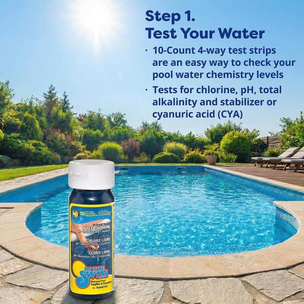 In The Swim Pool Deluxe Opening Chemical Start Up Kit and Spring Pill - Above Ground and In-Ground Swimming Pools - Up to 15,000