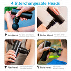 COMFIER Mini Massage Gun, Deep Tissue Muscle Massager for Pain Relief, Lightweight Percussion Massage Gun with 4 Massage Heads, Handheld Back Massager, Christmas Gifts for Men Women