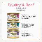 Purina Fancy Feast Grilled Wet Cat Food, Poultry & Beef, 3 oz cans, 30-Pack