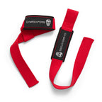 Gymreapers Lifting Wrist Straps for Weightlifting, Bodybuilding, Powerlifting, Strength Training, & Deadlifts - Padded Neoprene with 18" Cotton (Red)