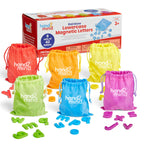 hand2mind Rainbow Lowercase Magnetic Letters, Plastic Magnetic Letters for Classroom, Alphabet Letters for Kids, Letter Recognition for Kindergarten, Word Building Letter Magnets for Kids (Set of 6)