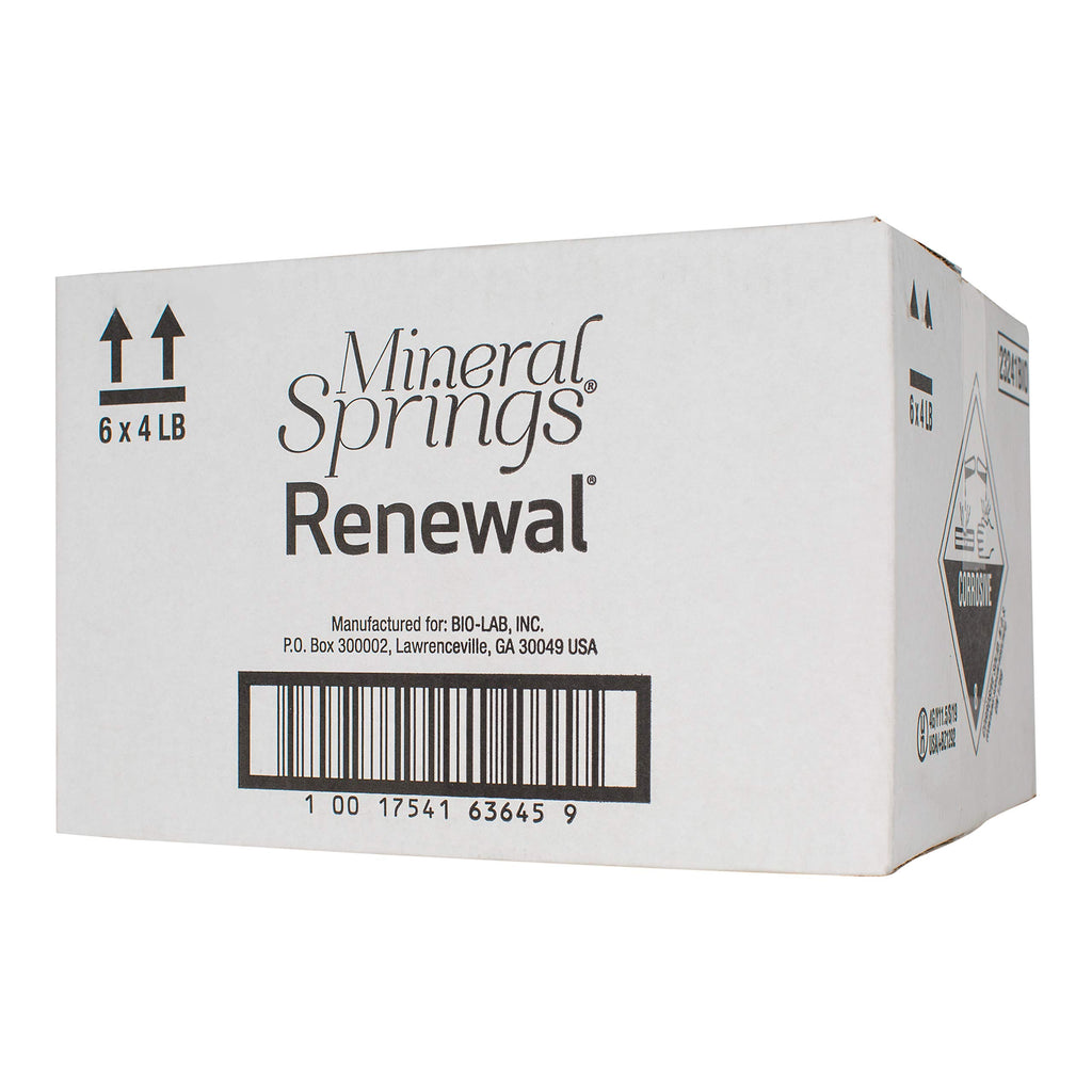 BioGuard Mineral Springs Renewal, 4 lb, Pack of 6, Weekly Mineral Maintenance for Saltwater Pools, Maintains Water Balance and Enhances Clarity